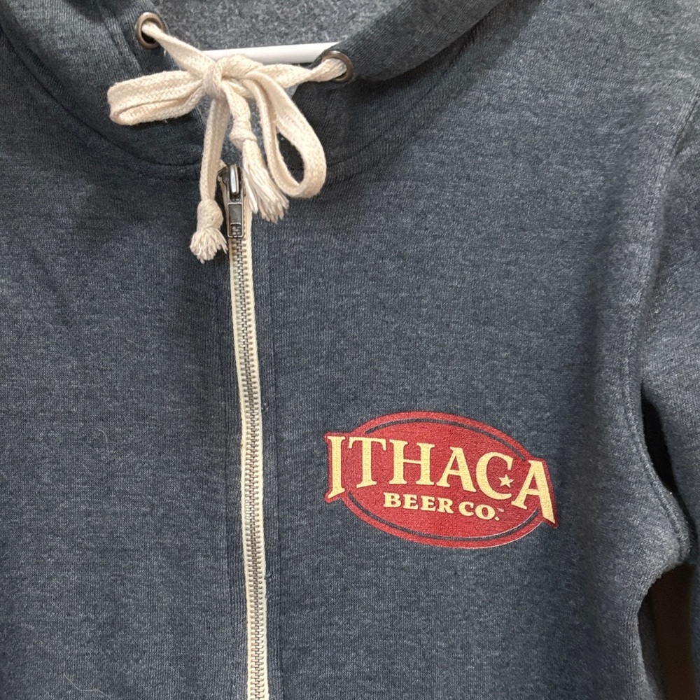 Ithaca Beer Co. Gray Zip-Up Hoodie - Picture 2 of 4